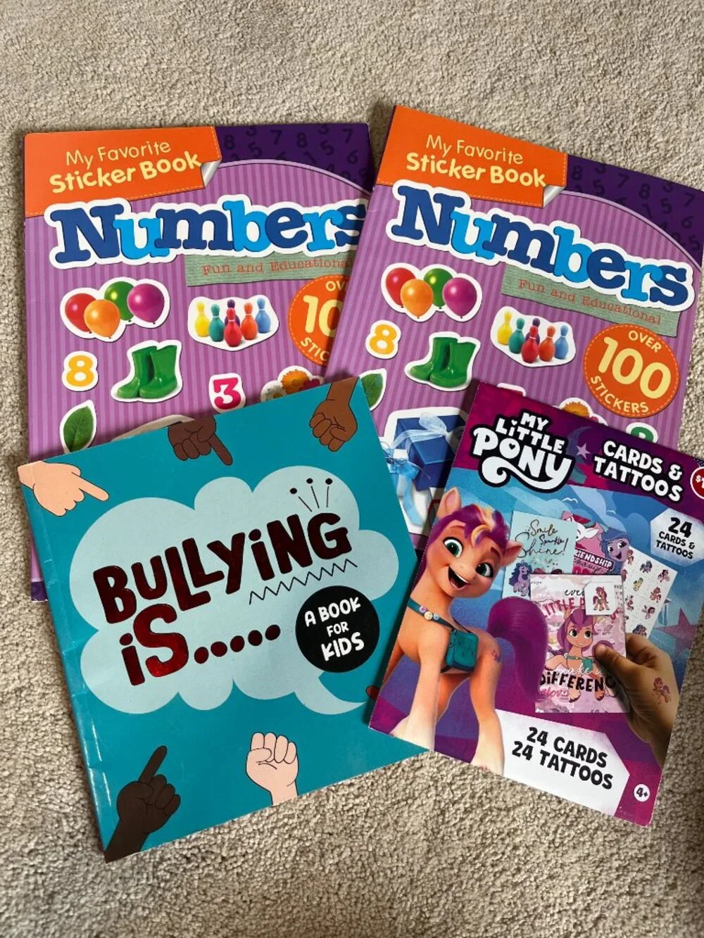 Kids Activity Books - Stickers and My Little Pony Tattoos‎ Set (NEW)